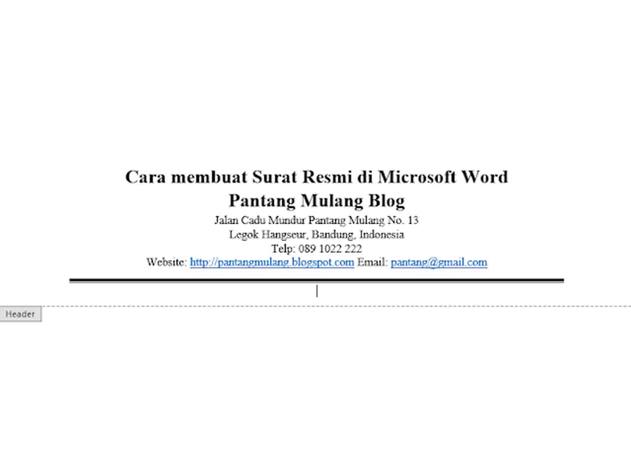 2 Cara Membuat Garis Kop Surat Di Microsoft Word Dengan Mudah