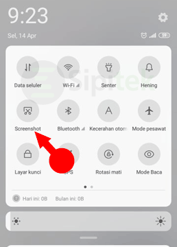 Screenshot Notification Bar Xiaomi