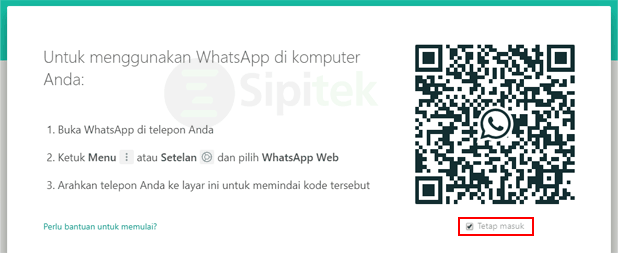WhatsApp Web Tetap Masuk
