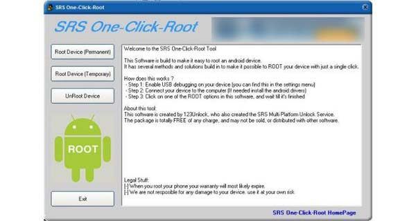 srs one click root