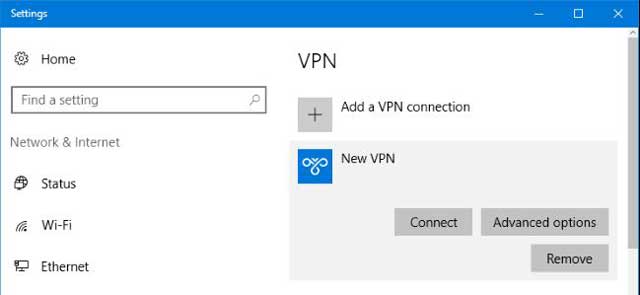 connect vpn windows
