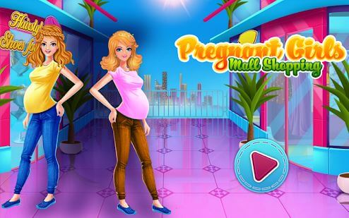 Pregnant Girls Mall Shopping