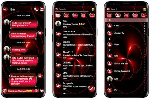 SMS Theme Sphere Red